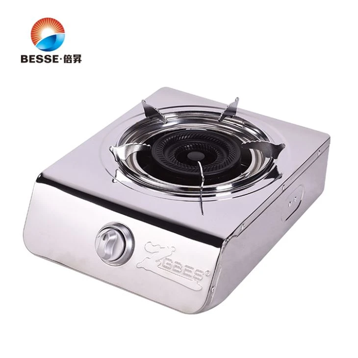 Good Quality Staineless Steel 0.4mm Thickness Single Burner Desktop Gas Cooker Good Quality Staineless Steel 0.4mm Thickness Single Burner Desktop Gas Cooker