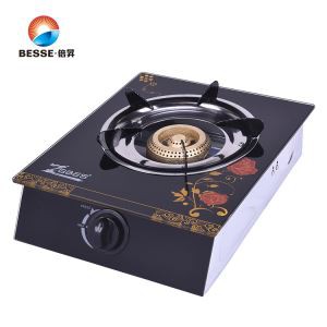 Tempered Glass Panel Single Burner Portable Household Gas Cooker