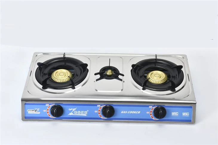 Kitchen Use 3 Burner Gas Stove Cooker (ZG-3076C) Kitchen Use 3 Burner Gas Stove Cooker (ZG-3076C)