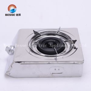 Stylish Stainless Steel Gas Stove With Silver Panel